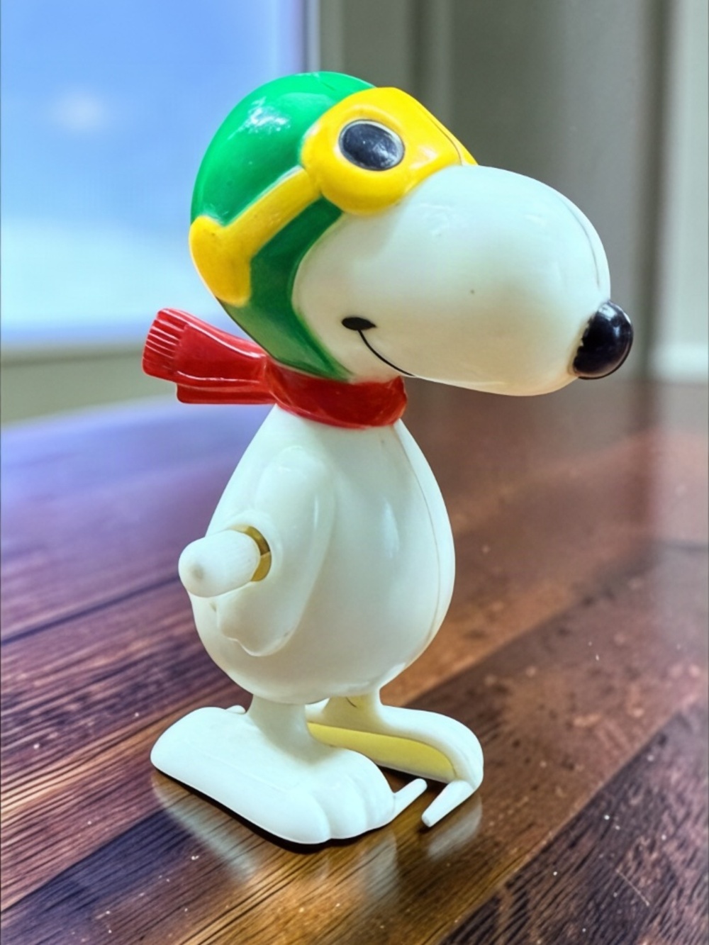 1965, 1966 UNITED FEATURE SYNDICATE INC Snoopy Flying Ace Wind-Up Walker Toy